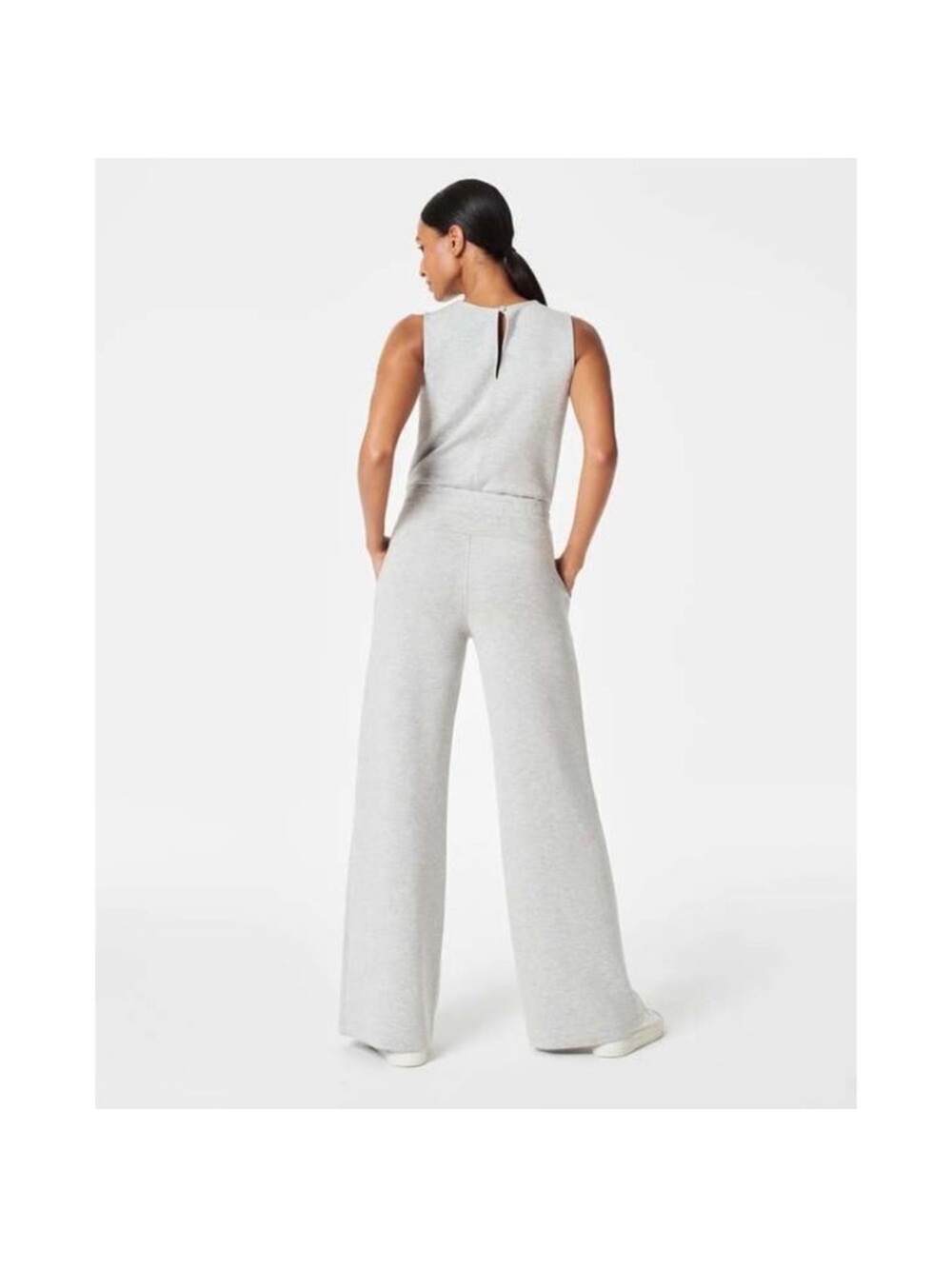 Spanx Air Essentials Women's Sleeveless Jumpsuit Size M Heather Gray - Picture 3 of 12